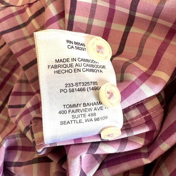 Tommy Bahama Sarasota Stretch Purple Men’s Long Sleeve Button Front Shirt Size L - Picture 11 of 11